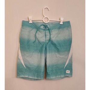 Armani Exchange Men's Swim Trunks Size M Striped Blue Lined Swimsuit